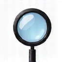 Magnifying glass icon symbolizing transparency