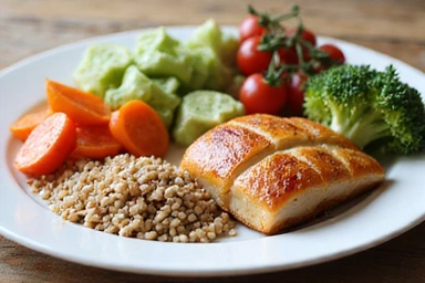 Healthy balanced meal